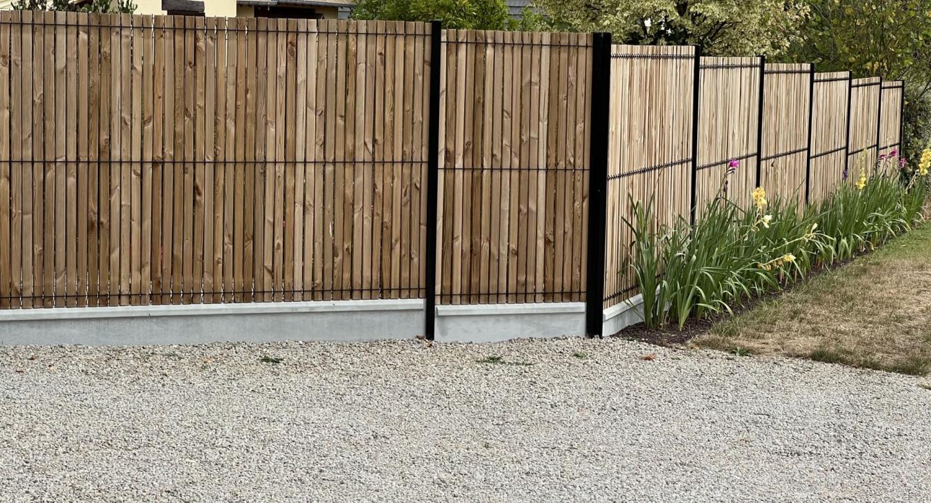 Pose de clôture