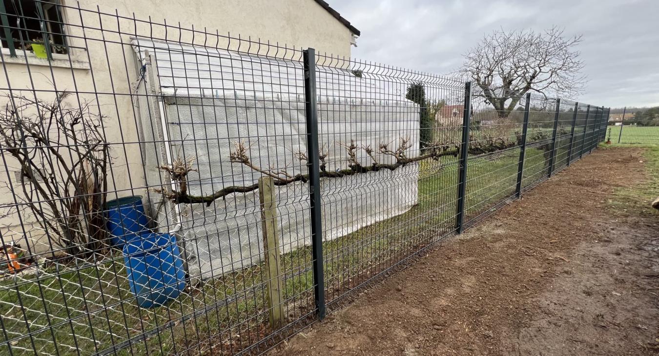 Pose de clôture