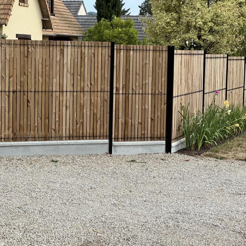 Pose de clôture